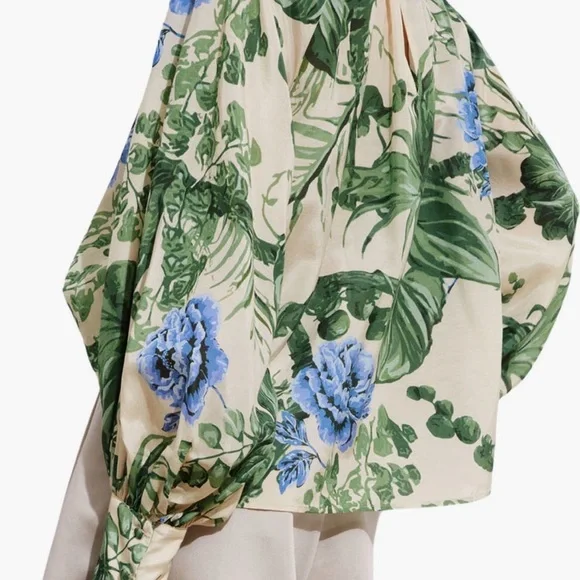& Other Stories Green and Blue Floral Blouse - Picture 4 of 4